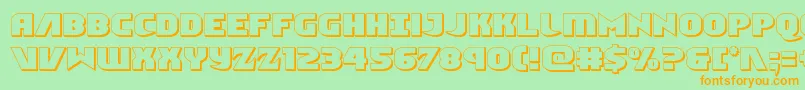 Ninjagarden3D Font – Orange Fonts on Green Background