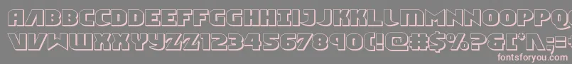 Ninjagarden3D Font – Pink Fonts on Gray Background