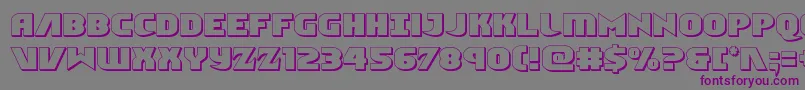Ninjagarden3D Font – Purple Fonts on Gray Background