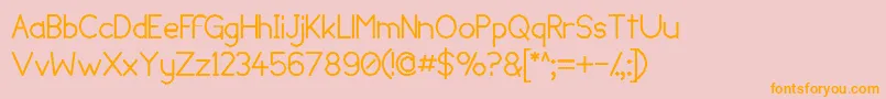 LumpyBump Font – Orange Fonts on Pink Background