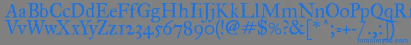 ImFellGreatPrimerRoman Font – Blue Fonts on Gray Background