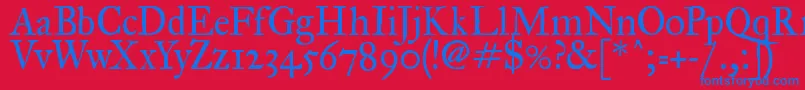 ImFellGreatPrimerRoman Font – Blue Fonts on Red Background