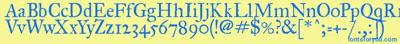 ImFellGreatPrimerRoman Font – Blue Fonts on Yellow Background