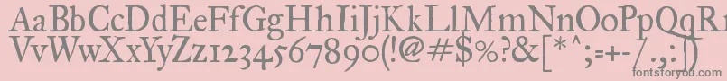 ImFellGreatPrimerRoman Font – Gray Fonts on Pink Background