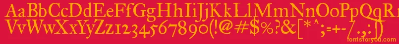 ImFellGreatPrimerRoman Font – Orange Fonts on Red Background