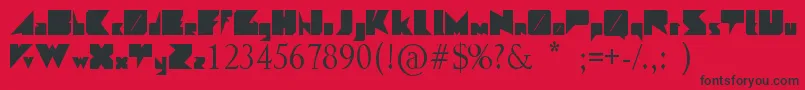 Angulo Font – Black Fonts on Red Background