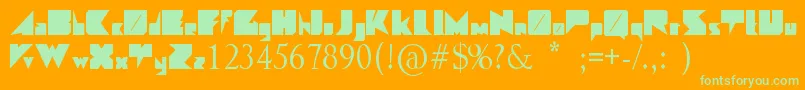 Angulo Font – Green Fonts on Orange Background