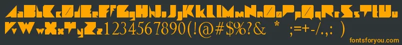 Angulo Font – Orange Fonts on Black Background