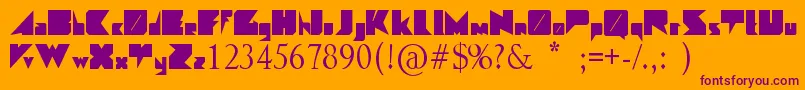More about Angulo Font Angulo Font – Purple Fonts on Orange Background