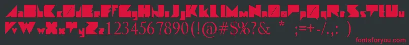 Angulo Font – Red Fonts on Black Background