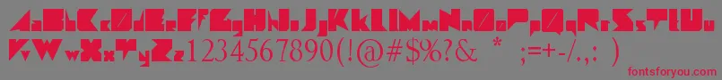 Angulo Font – Red Fonts on Gray Background