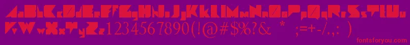Angulo Font – Red Fonts on Purple Background