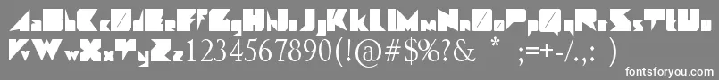 Angulo Font – White Fonts on Gray Background