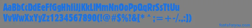 Blocextcondc Font – Blue Fonts on Gray Background
