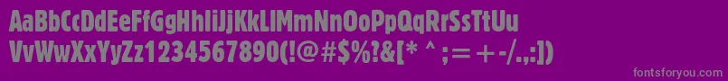 Blocextcondc Font – Gray Fonts on Purple Background