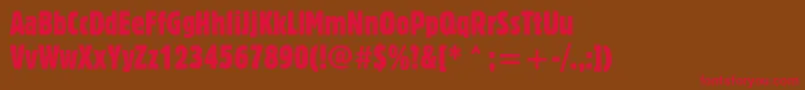 Blocextcondc Font – Red Fonts on Brown Background
