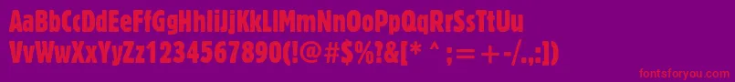 Blocextcondc Font – Red Fonts on Purple Background