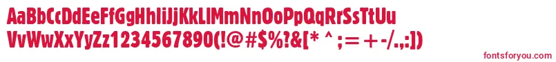 Blocextcondc Font – Red Fonts on White Background