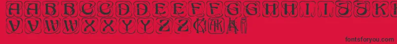 KonanurRegular Font – Black Fonts on Red Background