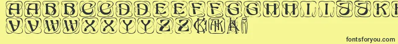 KonanurRegular Font – Black Fonts on Yellow Background