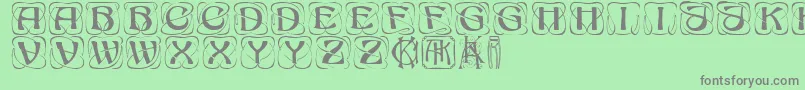 KonanurRegular Font – Gray Fonts on Green Background