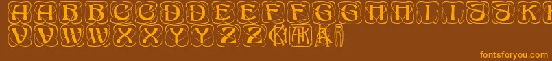 KonanurRegular Font – Orange Fonts on Brown Background