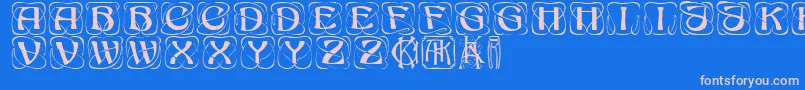 KonanurRegular Font – Pink Fonts on Blue Background