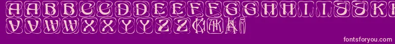 KonanurRegular Font – Pink Fonts on Purple Background