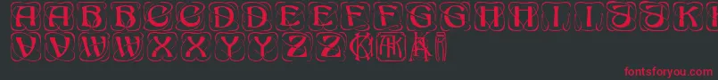 KonanurRegular Font – Red Fonts on Black Background