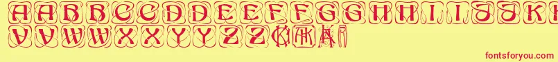 KonanurRegular Font – Red Fonts on Yellow Background