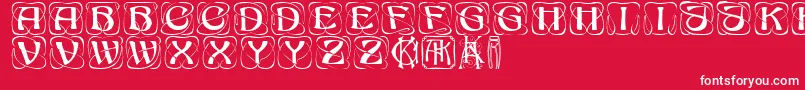 フォントKonanurRegular – 赤い背景に白い文字