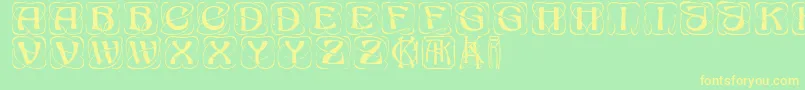 KonanurRegular Font – Yellow Fonts on Green Background