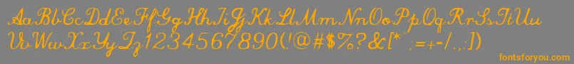 CommercialScript Font – Orange Fonts on Gray Background