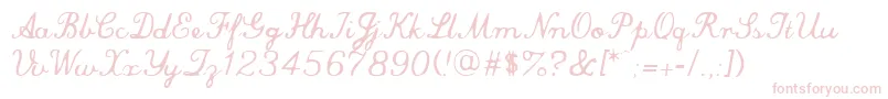 CommercialScript Font – Pink Fonts on White Background