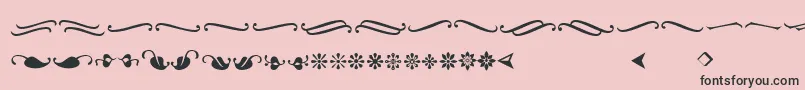 Ornementsadf Font – Black Fonts on Pink Background
