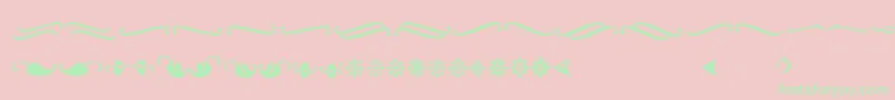 Ornementsadf Font – Green Fonts on Pink Background