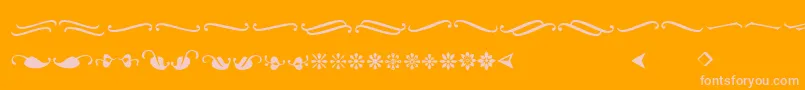 Ornementsadf Font – Pink Fonts on Orange Background