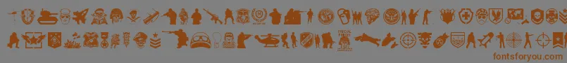 SpecialForces Font – Brown Fonts on Gray Background