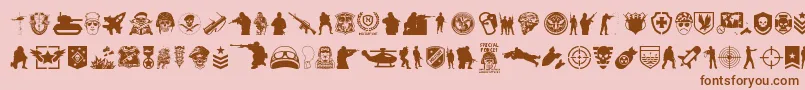SpecialForces Font – Brown Fonts on Pink Background