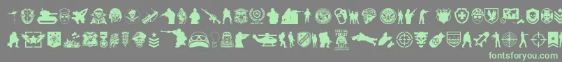 SpecialForces Font – Green Fonts on Gray Background