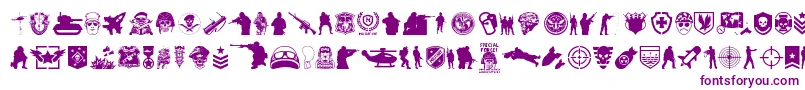 SpecialForces Font – Purple Fonts on White Background