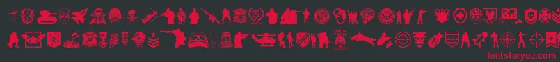 SpecialForces Font – Red Fonts on Black Background