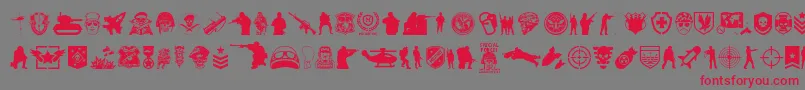 SpecialForces Font – Red Fonts on Gray Background