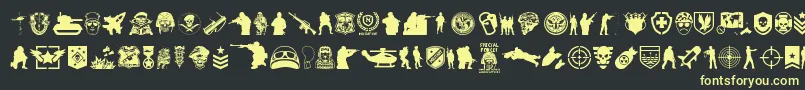 SpecialForces Font – Yellow Fonts on Black Background