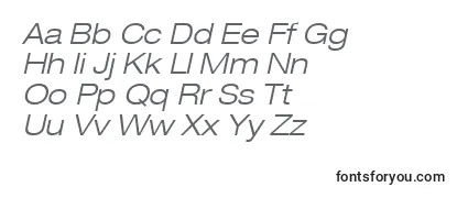 Шрифт HelveticaLt43LightExtendedOblique