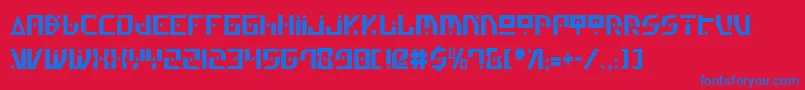 フォントGenerationNthCondensed – 赤い背景に青い文字