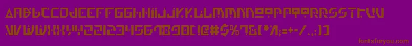 フォントGenerationNthCondensed – 紫色の背景に茶色のフォント