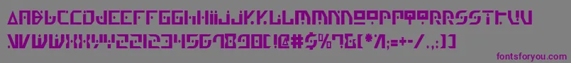 フォントGenerationNthCondensed – 紫色のフォント、灰色の背景