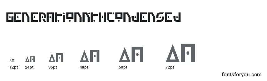GenerationNthCondensed Font Sizes