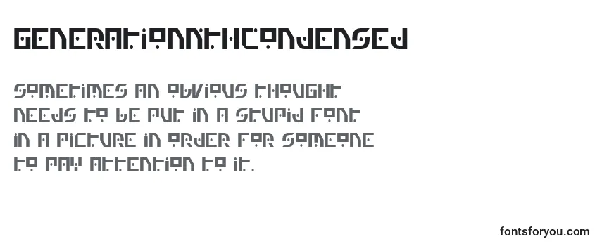 GenerationNthCondensed Font